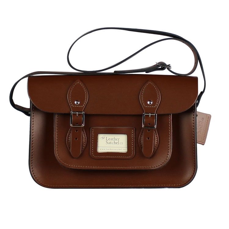 THE LEATHER SATCHEL BROWN 12.5