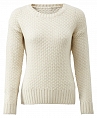 Womens Boatneck Sweater Ecru