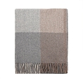 Herritage of Scotland Block Check Herringbone Knee Blanket Light Natural
