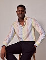 Hawes & Curtis Brandon Blue & Yellow Multi Check Slim Shirt-High Collar
