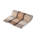 Highland Wool Blend Tartan Blanket Mackellar Natural