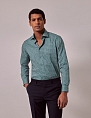 Hawes & Curtis Brandon Green & Cream Geometric Slim Shirt