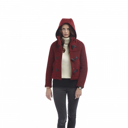 3Картинка Женское пальто-дафлкот Original Montgomery Short Mayfair Knitted Red