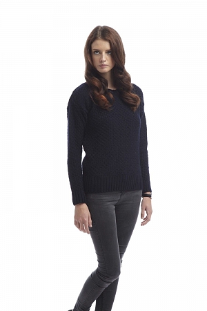 Womens Boatneck Sweater Navy