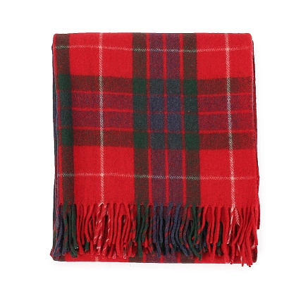 3Картинка Плед Highland Wool Blend Tartan Blanket Fraser Red