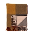 Herritage of Scotland Block Check Herringbone Blanket Light Spice