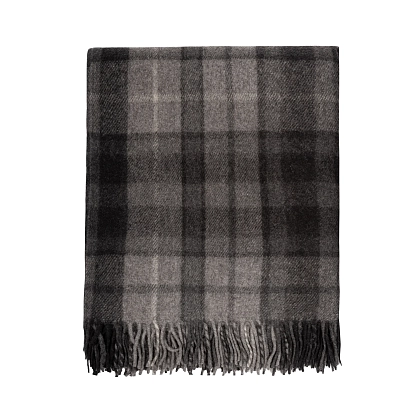 2Картинка Плед Highland Wool Blend Tartan Blanket Buchanan Grey