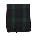 Highland Wool Blend Tartan Blanket Black Watch