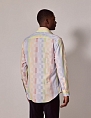 Hawes & Curtis Brandon Blue & Yellow Multi Check Slim Shirt-High Collar