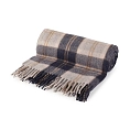 Highland Wool Blend Tartan Blanket Bannockbane Silver