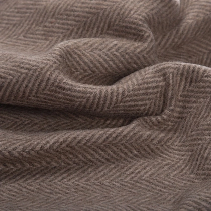 4Картинка Плед Highland Wool Blend Herringbone Blanket Chestnut Brown