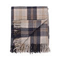 Highland Wool Blend Tartan Blanket Bannockbane Silver