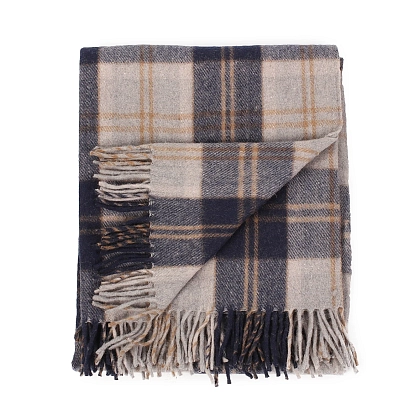 3Картинка Плед Highland Wool Blend Tartan Blanket Bannockbane Silver