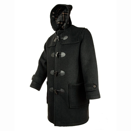 4Картинка Пальто-дафлкот British Duffle Long Duffle Coat Charcoal