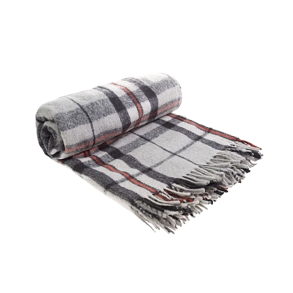 3Картинка Плед Highland Wool Blend Tartan Blanket Thomson Grey