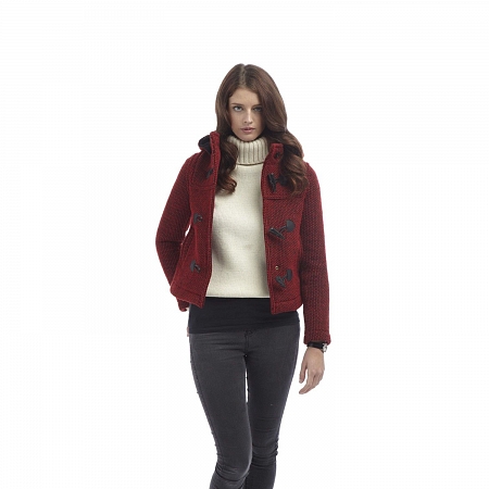 Женское пальто-дафлкот Original Montgomery Short Mayfair Knitted Red