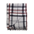 Highland Wool Blend Tartan Blanket Thomson Grey