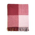 Herritage of Scotland Block Check Herringbone Blanket Light Spice